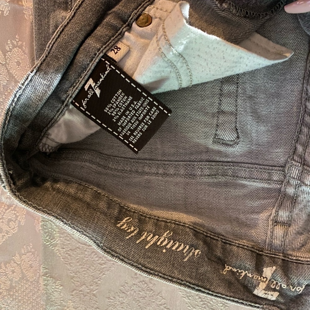 7 FOR ALL MANKIND gray straight leg size 28 jeans